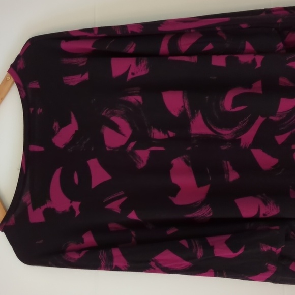 Natori Oversized Soft Stretchy Dolman Sleeves Top Abstract Athleasure Sz Large - Picture 6 of 8